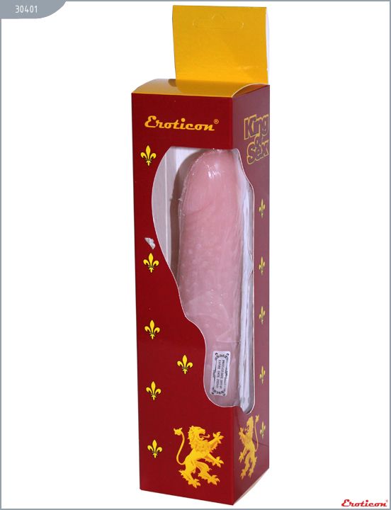 Телесный вибратор-реалистик с пупырышками - 21 см.