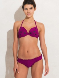 Раздельный купальник с сердечками на лифе