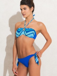 Раздельный купальник с лифом-фашия в полоску