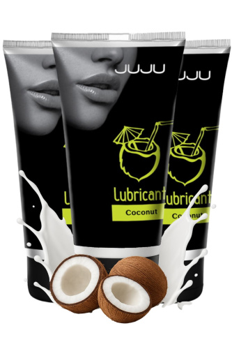 Набор из 3 съедобных лубрикантов JUJU со вкусом кокоса
