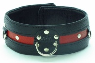 Черно-красный ошейник на пряжке