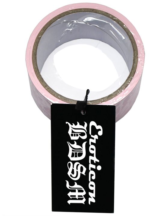 Розовый скотч для бондажа - 17 м.