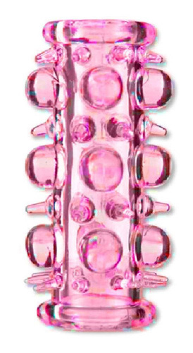 Розовая насадка на пенис с шипами и шишечками
