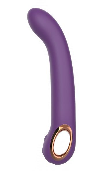 Фиолетовый силиконовый вибратор - 22,1 см.