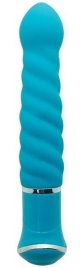 Голубой спиралевидный вибратор ECSTASY Charismatic Vibe - 20,7 см.