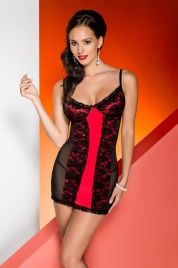 Сорочка с яркой вставкой спереди и вырезом на попке Karmina