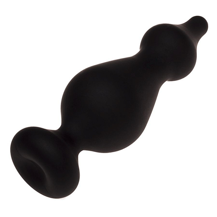 Черная анальная втулка Amuse L - 13,8 см.