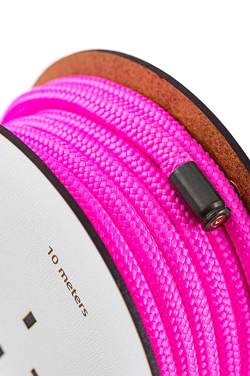 Розовая веревка для шибари на катушке - 10 м.