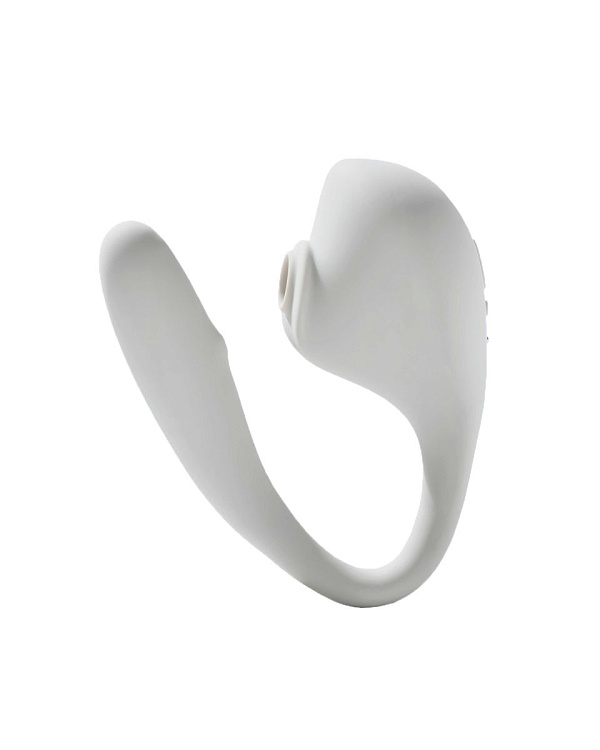 Серый вакуумный стимулятор с отростком Ose 2 Premium Robotic Massager