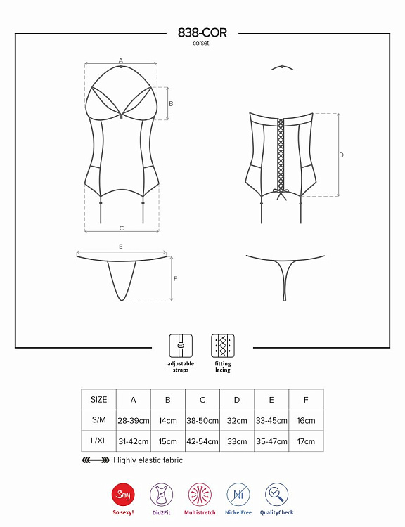 Сексуальный корсаж с кружевами
