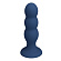 Синяя анальная пробка со смещенным центром тяжести - 16,5 см.