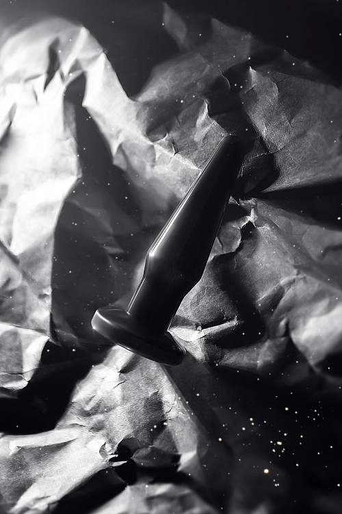 Черная анальная втулка Gemini β - 12,3 см.