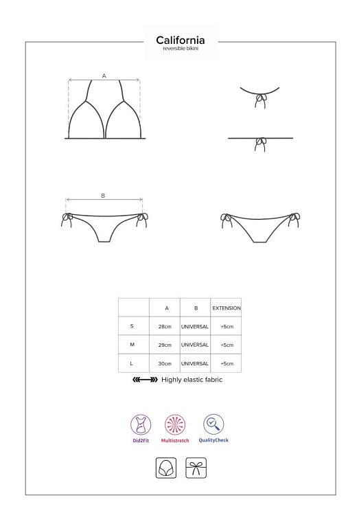 Раздельный женский купальник-перевёртыш California