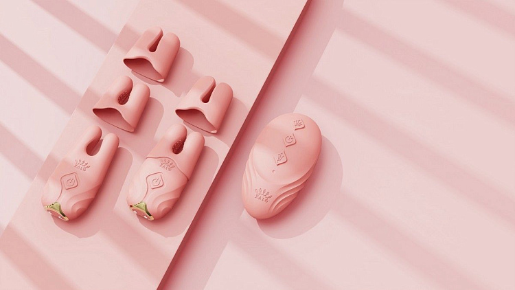 Розовые виброзажимы на соски Nave