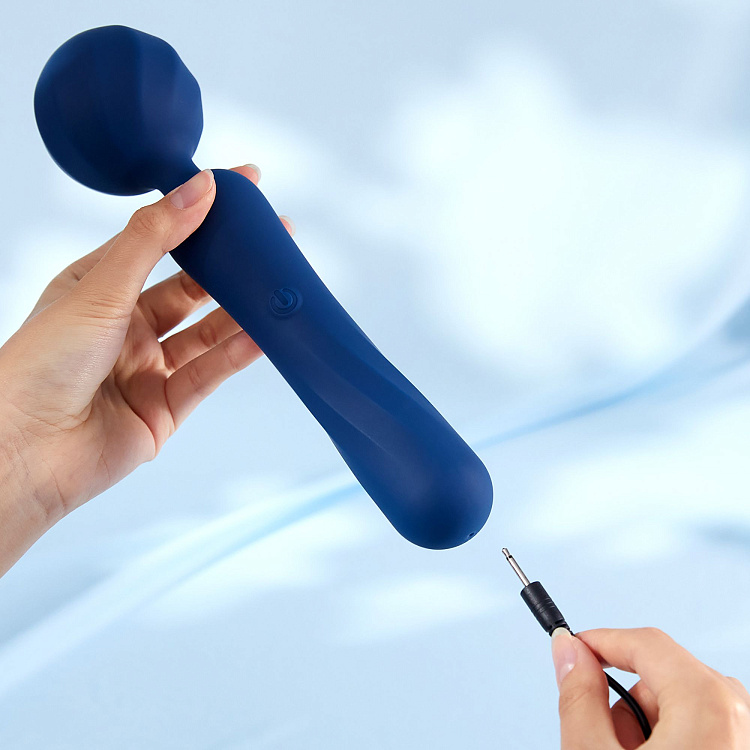 Синий wand-вибромассажер BeYourLover Titan