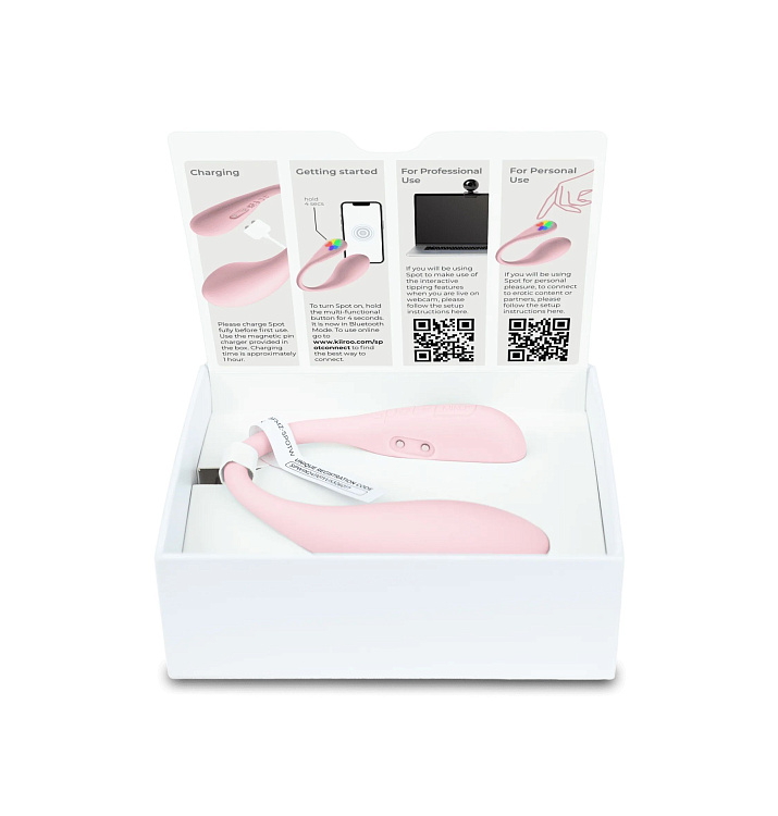 Розовое интерактивное виброяйцо Spot
