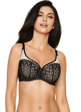Бюстгальтер Echo с чашкой plus size из гипюра с геометрическим рисунком