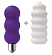Мощная вибропуля Gyro с двумя сменными насадками - фиолетовой и белой
