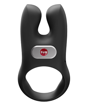 Черное эрекционное виброкольцо Nos