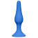Синяя малая анальная пробка Slim Anal Plug Small - 10,5 см.