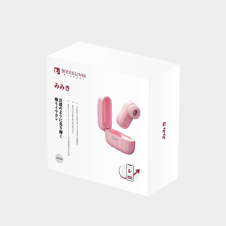 Розовый вакуумный стимулятор клитора Alggie Earphone с управлением через приложение