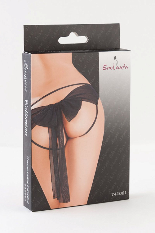 Эротические сетчатые трусики с бантом