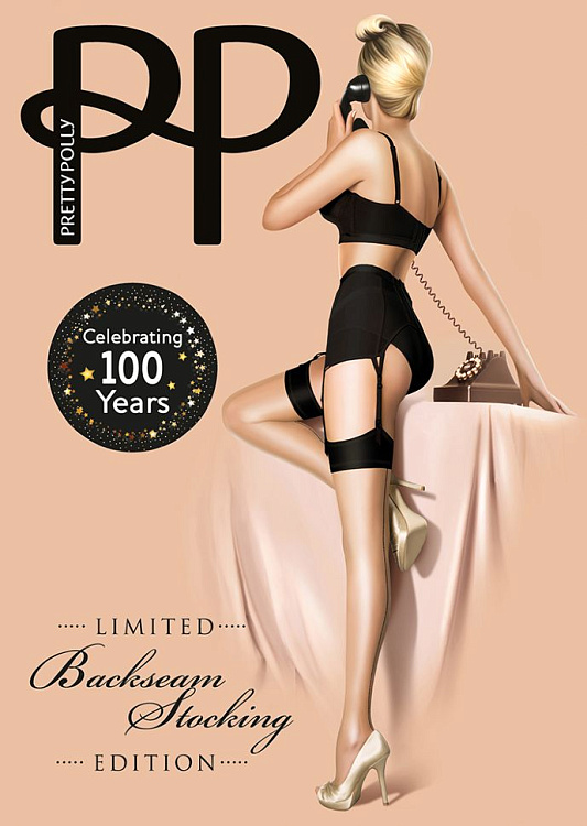 Нейлоновые чулки с контрастной резинкой