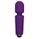 Фиолетовый перезаряжаемый мини-wand вибратор - 16 см.