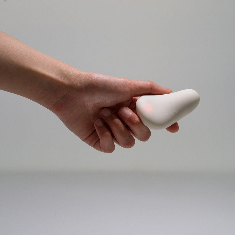 Серый вибромассажёр Opal