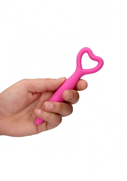 Набор розовых вагинальных расширителей с вибропулей Silicone Vaginal Dilator Set