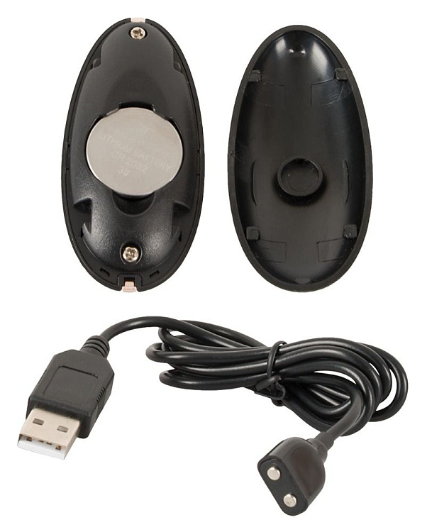 Черный анальный стимулятор с вибрацией и пультом ДУ - 14,9 см.