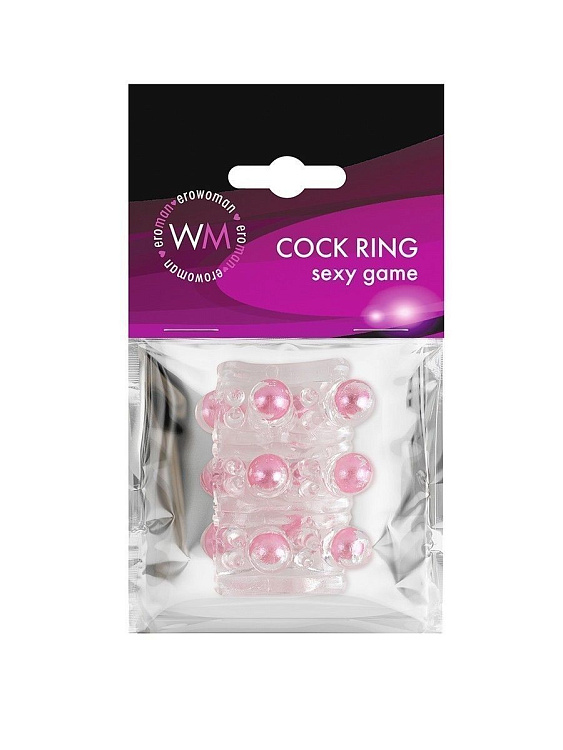 Прозрачная сквозная насадка на пенис с цветными шариками