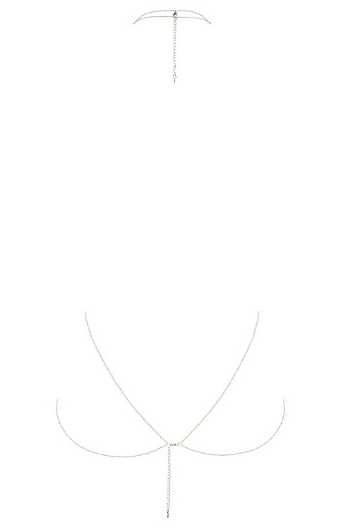 Золотистое украшение на тело с плетением