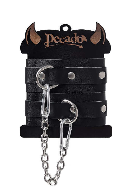 Черные мини-оковы со скруглёнными углами