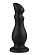 Черный плаг-массажёр - 14 см.