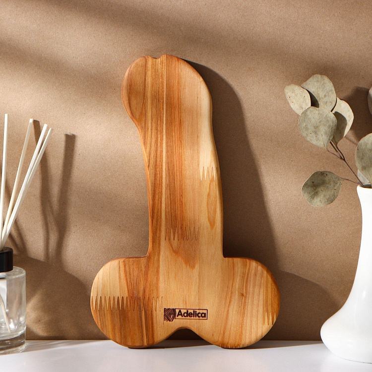 Деревянное блюдо для подачи в форме члена (25 х 16,5 х 1,7 см)