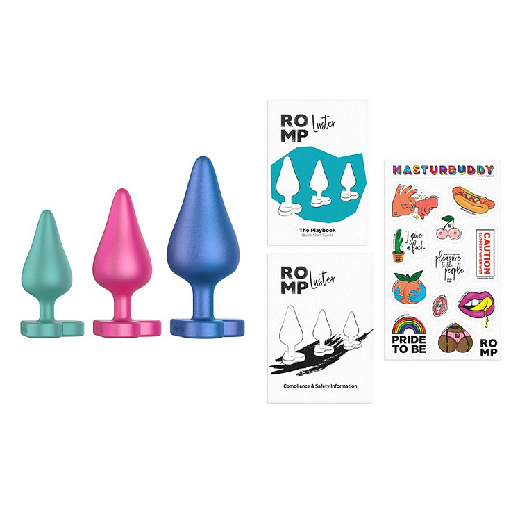 Набор из 3 анальных пробок Romp Luster