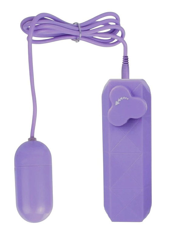 Фиолетовое виброяйцо с пультом управления на проводе