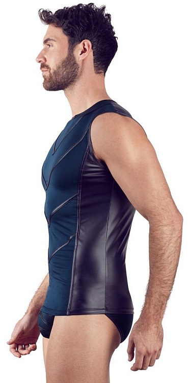 Сексуальная мужская майка с контрастными полосами