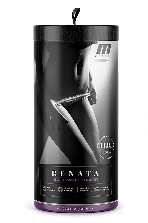 Маструбатор-вагина с вибрацией Soft   Wet Renata Realistic Tan Masturbator