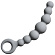 Серая упругая анальная цепочка Flexible Wand - 18 см.