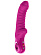Лиловый вибратор Tiger с ребрышками - 22,5 см.