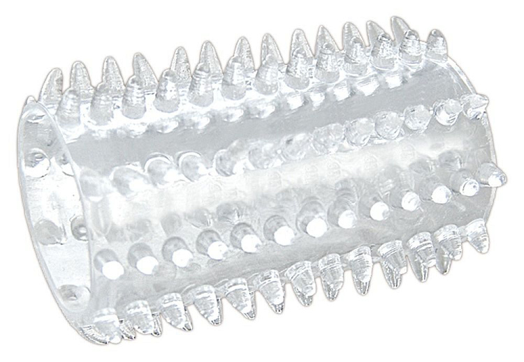 Прозрачная насадка с шипиками - 4,5 см.