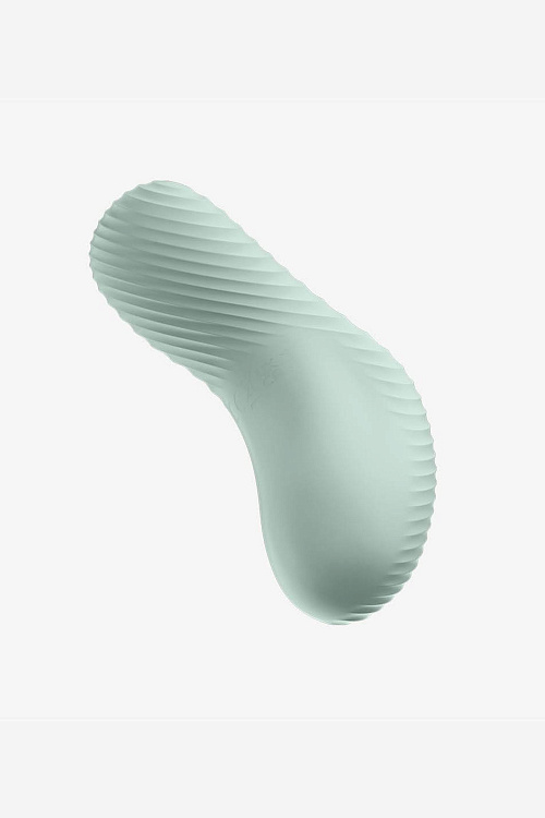 Зеленый клиторальный вибромассажер LAYA III - 10,8 см.