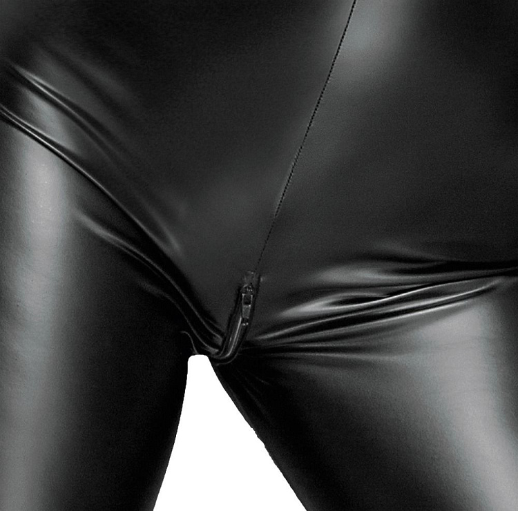 Облегающий комбинезон с открытой спинкой и молнией в шагу