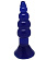 Синяя анальная ёлочка - 17 см.