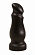 Чёрный массажёр простаты с приплюснутой головкой - 13 см.