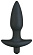 Чёрная анальная вибровтулка с 5 скоростями - 15 см.