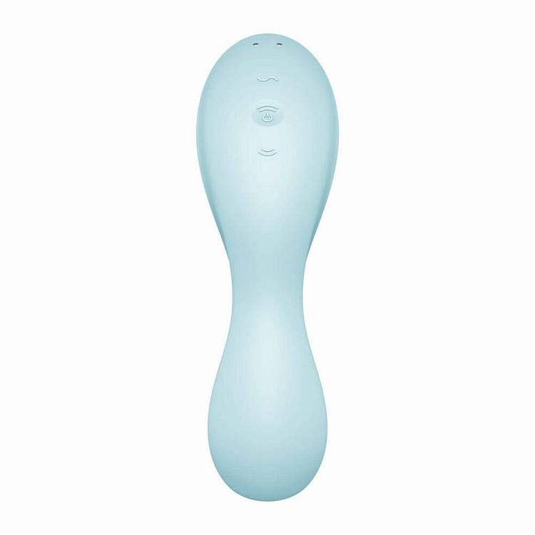 Голубой вакуум-волновой вибростимулятор Curvy Trinity 5+