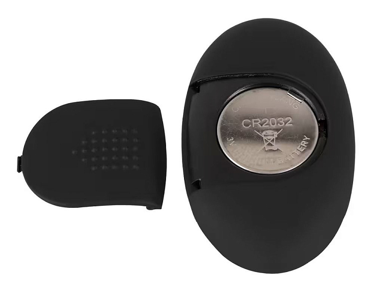 Черное виброкольцо с анальной пробкой Cock Ring with RC Butt Plug